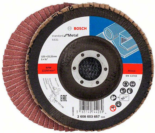 Bosch Sanding Disc with Flaps Curved K60 115mm Grinding Disc Metal 115mm
