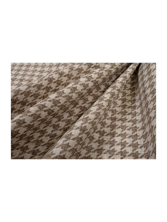 Dimcol Καρέ Τραπεζομάντηλο Αλέκιαστο Road Houndstooth 473 Beige 90x90εκ.