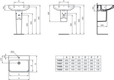 Ideal Standard I.life Επικαθήμενος Νιπτήρας Πορσελάνης 60x48x18cm Ideal Standard I.life Επικαθήμενος Νιπτήρας Πορσελάνης 60x48x18cm