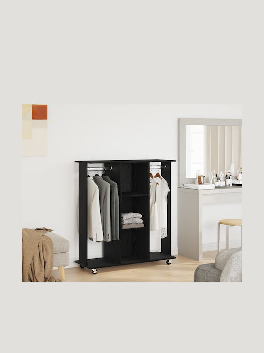 vidaXL Rollbar Kleiderständer Schwarz 102x38x110cm