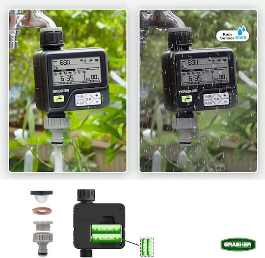 Grasher Bewässerungsprogrammierer Armatur Batterie 1 Ausgabe