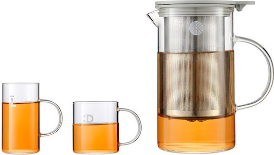 Buydeem Teapot with Filter Glass Transparent 800ml