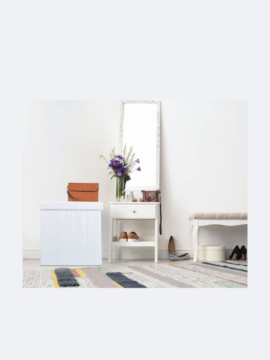 Relaxdays Storage Basket White 49x48.5x27cm 1pcs