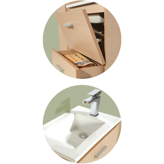 Pro Bagno Πάγκος χωρίς Νιπτήρα Γκρι Pro Bagno Πάγκος χωρίς Νιπτήρα Γκρι