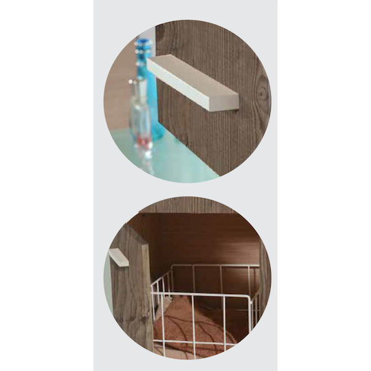 Pro Bagno Πάγκος χωρίς Νιπτήρα MDF γκρι Pro Bagno Πάγκος χωρίς Νιπτήρα MDF γκρι