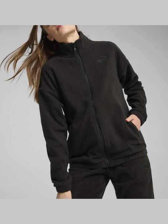 Elevated Women's Sweatshirt Jacket Black