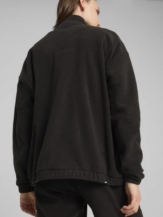 Elevated Women's Sweatshirt Jacket Black
