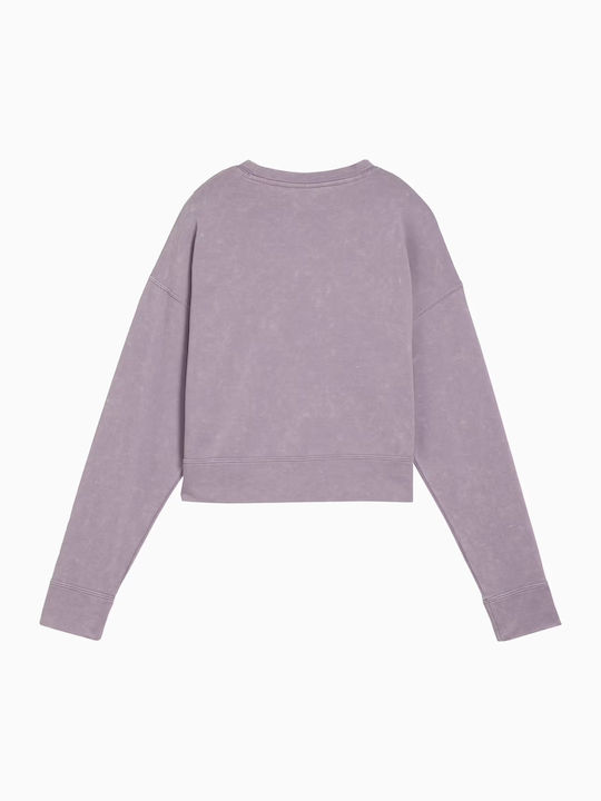 Gekürzt Damen Sweatshirt Lila