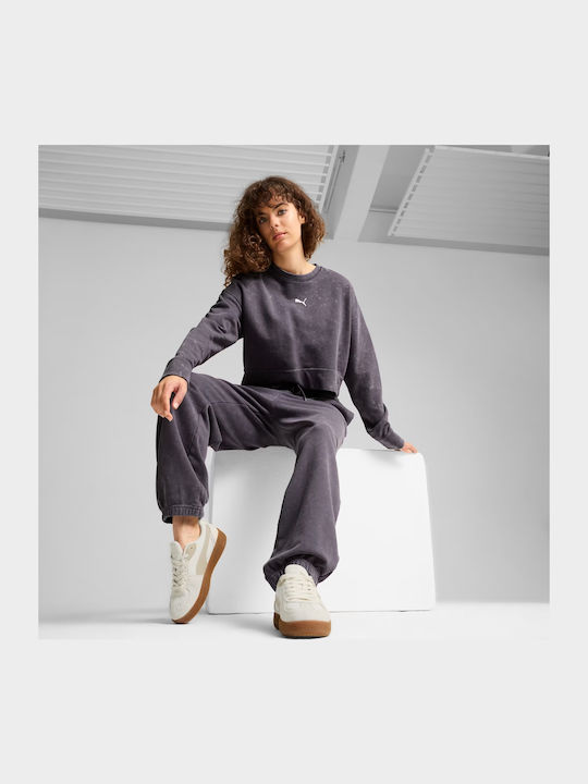 Cropped Women's Sweatshirt Gray