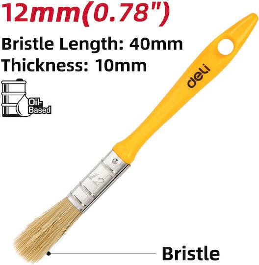 Deli Pincel de Vopsit Drept 12mm 1buc