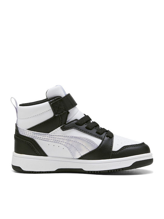 Rebound V6 Παιδικά Sneakers High με Σκρατς Λευκά