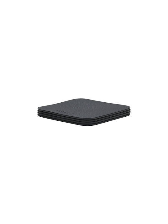 Estia Allure Σουβέρ Πλαστικό Μαύρο 10x10cm 4τμχ Estia Allure Σουβέρ Πλαστικό Μαύρο 10x10cm 4τμχ