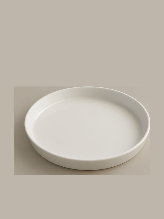 Kutahya Porselen Plate Shallow made of Porcelain White 19cm 6pcs