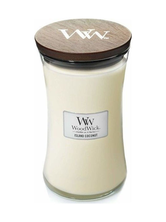 WoodWick Aromatic Candle In Jar With Island Coconut Perfume 609.5gr