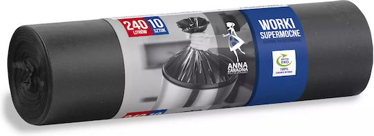 Σακούλες Απορριμάτων Χωρητικότητας 240lt 10τμχ Μαύρες