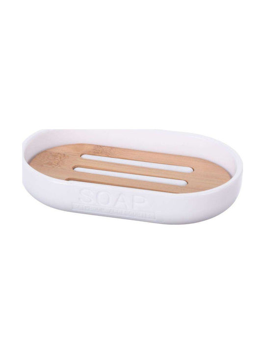 Countertop Plastic White Soap Dish