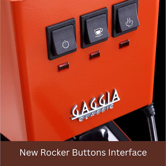 Gaggia Classic E24 Automatic Espresso Machine 1200W Pressure 15bar Orange