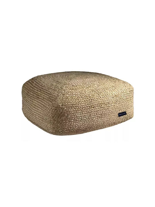 Пуф За Табуретка Водоустойчив Boho Бежов 50x50x25см