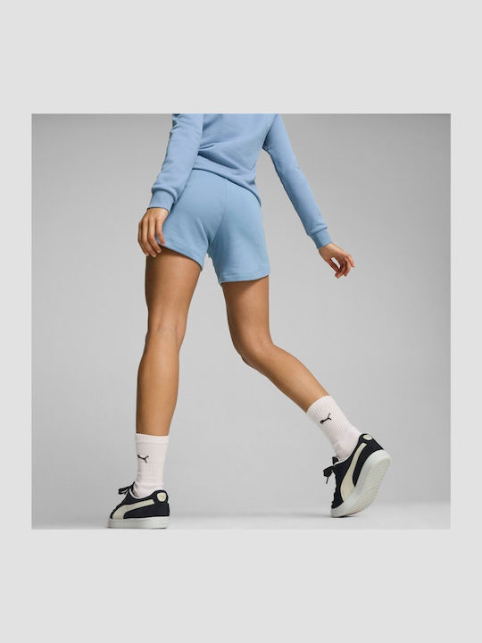 Women's High-waisted Sporty Shorts Light Blue