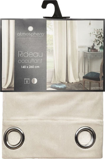 Atmosphera Perdea Opacă Cu Capse Ecru 140x260 cm