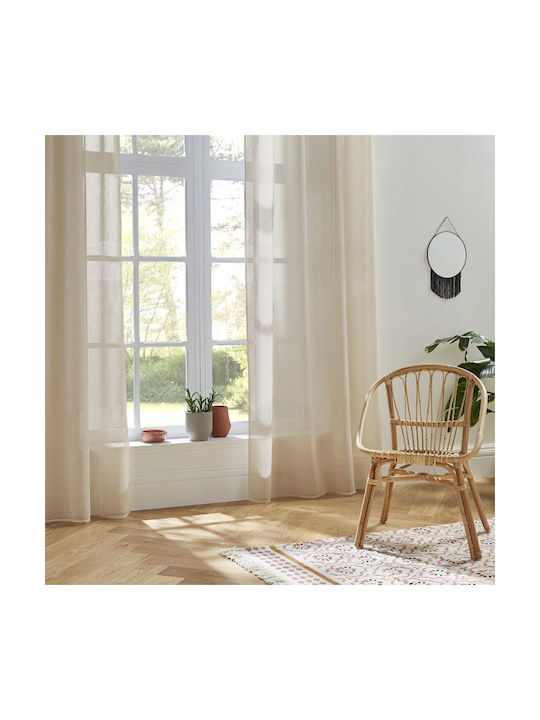 Atmosphera Sab Beige Curtain with Grommets 140x240cm