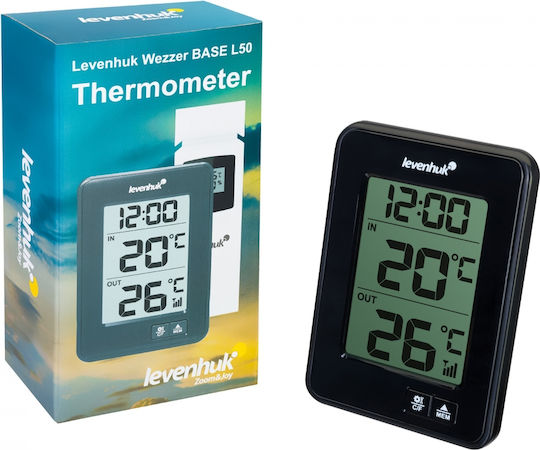 Levenhuk Wezzer Base L50 Indoor - Outdoor Thermometer & Hygrometer Wall Mounted