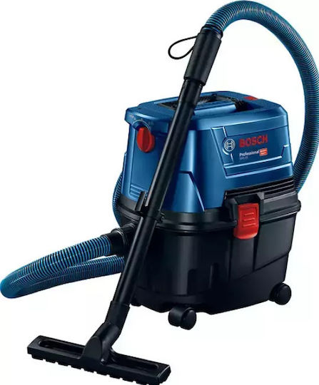 Bosch Gas 15 Professional Staubsauger Flüssigkeiten / Feststoffe 1100W mit Kunststoff Behälter 10Es