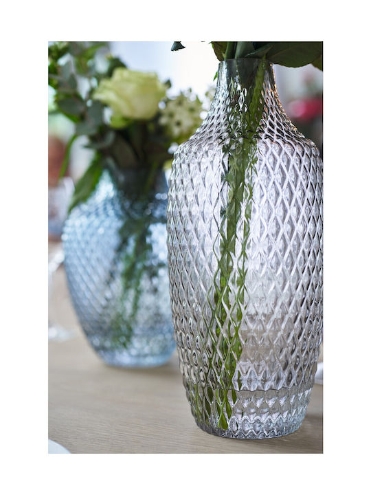 Leonardo Vază Decorativă Sticlă Roz 40cm 1buc
