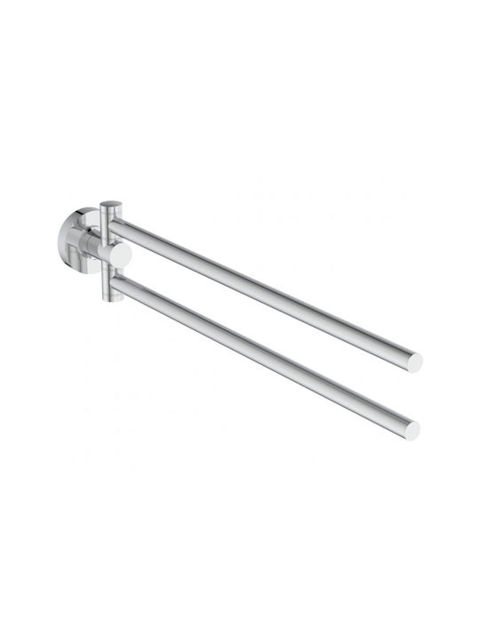 Ideal Standard IOM Double Wall-Mounted Bathroom Rail Silver