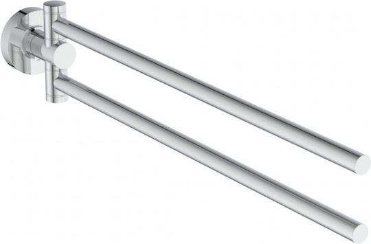 Ideal Standard IOM Double Wall-Mounted Bathroom Rail Silver