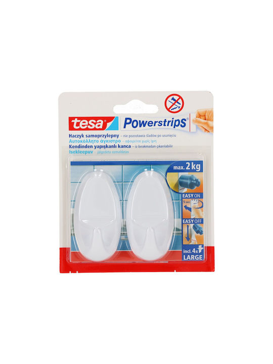 Tesa 58013 Haken Badezimmer Doppelt Aufkleber ​3.5x3.5cm Weißes