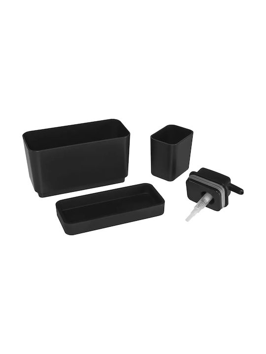 Brabantia Dispenser Kitchen Plastic with Sponge Holder Black 250ml