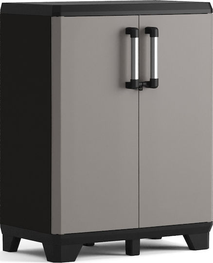 Double Door Wardrobe Skapis Pro Plastic with 2 Shelves 68x39x90cm