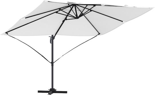 Umbrella Hanging Square Aluminum Beige 2.5x2.5m