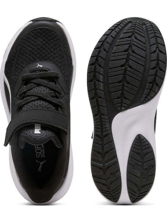 Skyrocket 2 Ac+ps Kids Sports Shoes Running with Hoop & Loop Closure Black