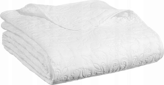 Atmosphera Arabesque Set Paturi & Cuverturi Pat Supraelastic Din Poliester Ecru 240x260cm 3 Bucăți