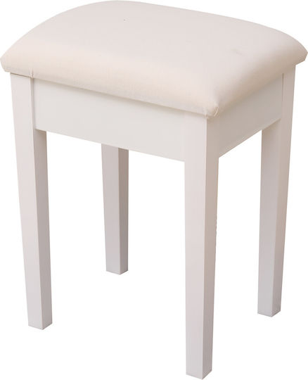 Schminktisch Lucile Hölzern Weiß mit Spiegel 65x36x127cm