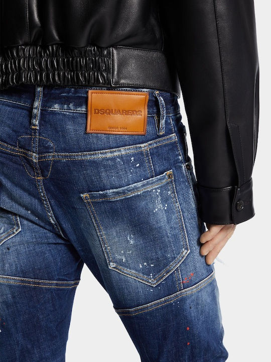 Tidy Biker Herren Jeanshose mit Schlank Anwendung Blau
