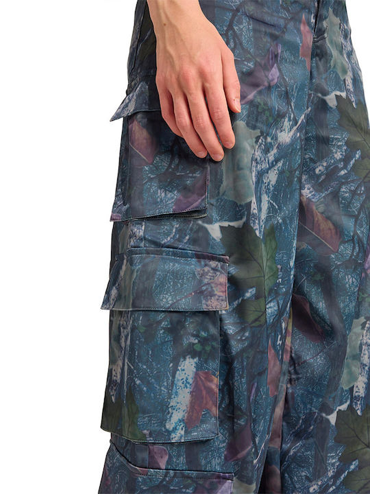 Women's Fabric Cargo Trousers Black