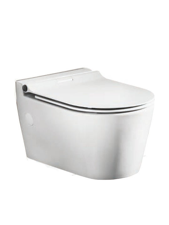 Serel Wandhängende Toilette mit Schlank Deckel Sanftes Schließen Beige