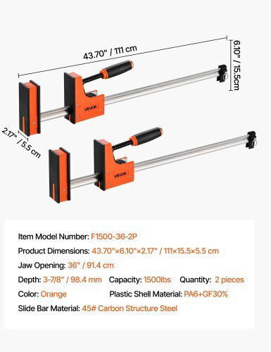 Vevor FJ36INCH2GPX4WDW0001V0 Σετ Σφιγκτήρες Γωνιών με Μέγιστο Άνοιγμα 914mm
