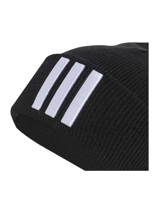 Beanie Unisex Σκούφος με Rib Πλέξη σε Μαύρο χρώμα