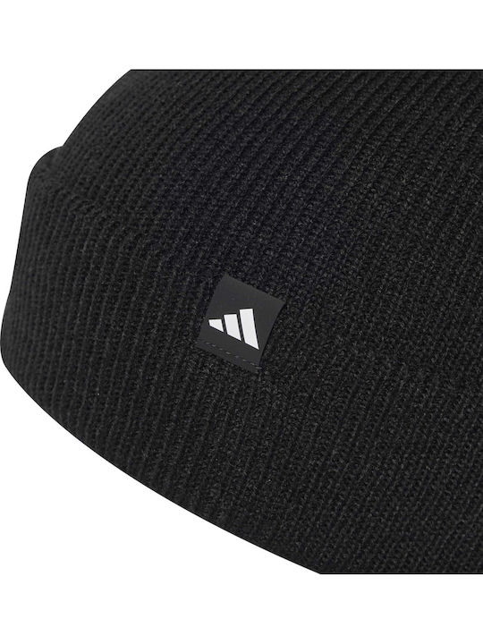 Beanie Unisex Σκούφος με Rib Πλέξη σε Μαύρο χρώμα