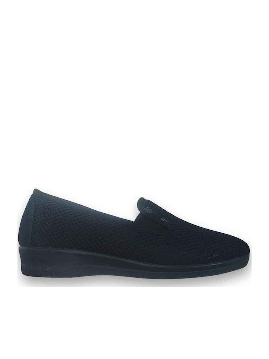 Stoff Damen Slip-Ons Blau
