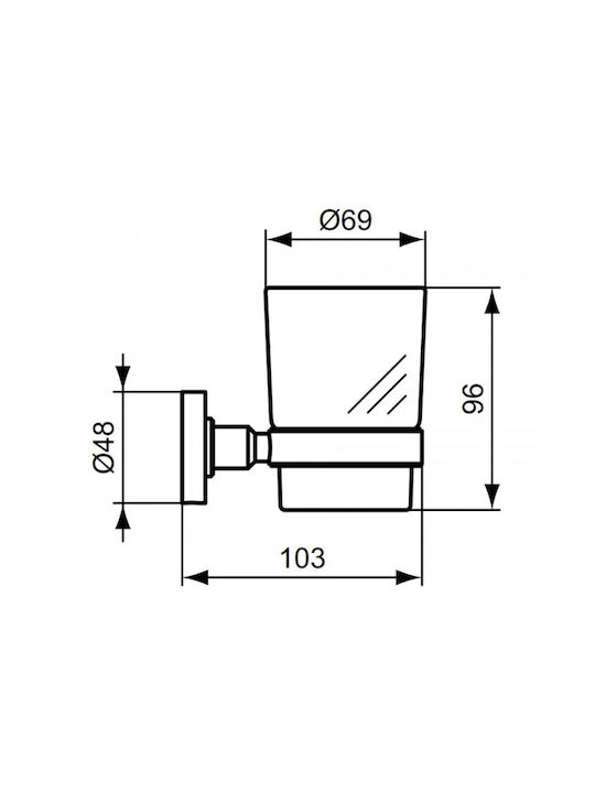 Ideal Standard Wandmontiert Getränkehalter Schwarz