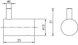 Vinci Single Wall-Mounted Bathroom Hook Silver