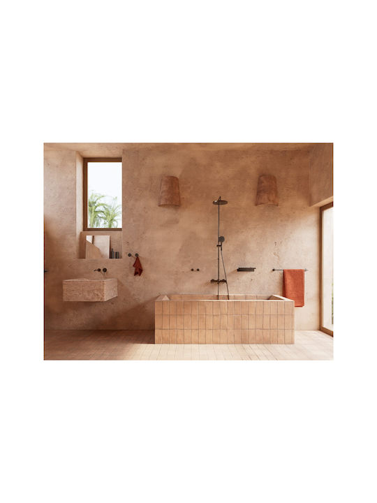 Verdi Lamda Single Wall-Mounted Bathroom Hook Black
