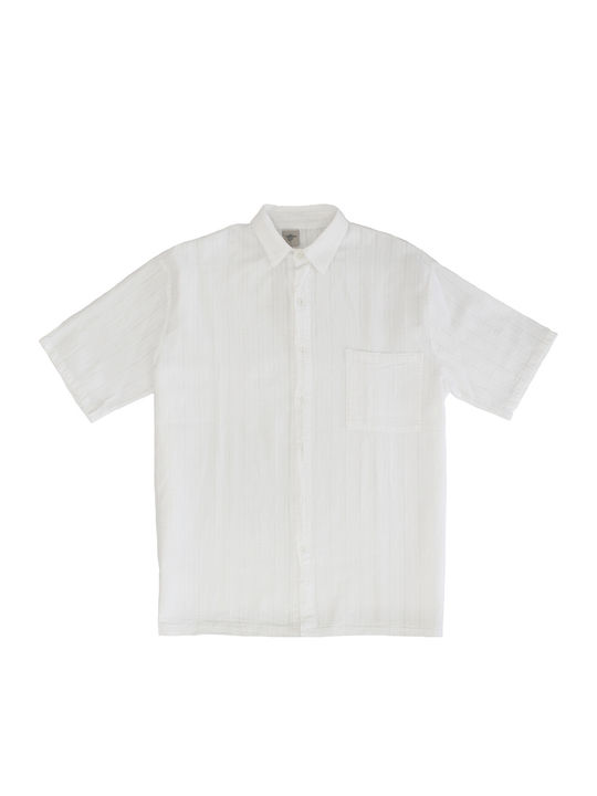Short-sleeved Cotton Shirt White