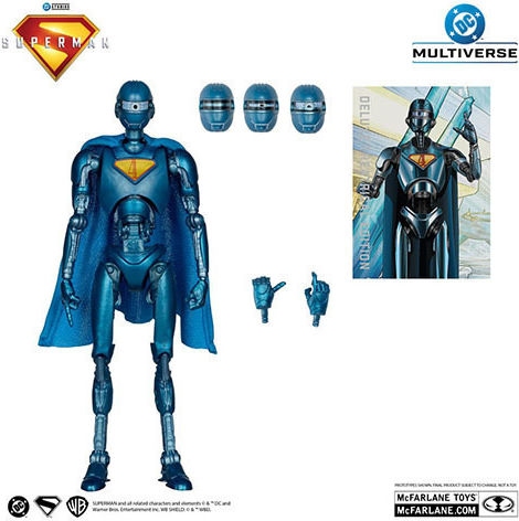 Superman 2025 Dc Multiverse Deluxe Theatrical Edition Action Figure Robot Red Platinum Edition 18 Cm