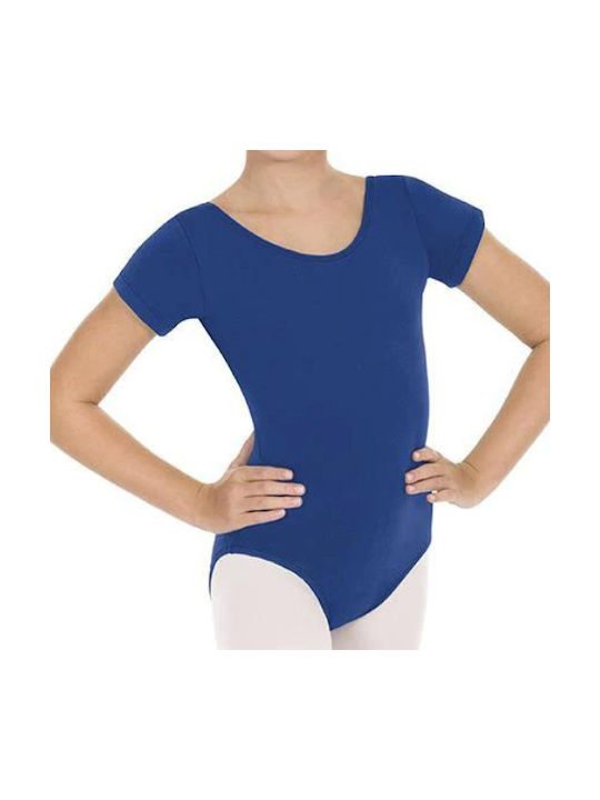 Short-sleeved Kids Dance Bodysuit Fuchsia